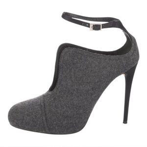 DSquared2 Gray Wool Ankle Strap Stiletto Heels